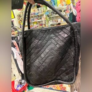 NWOT Anthropologie Benicio Black Leather Bag